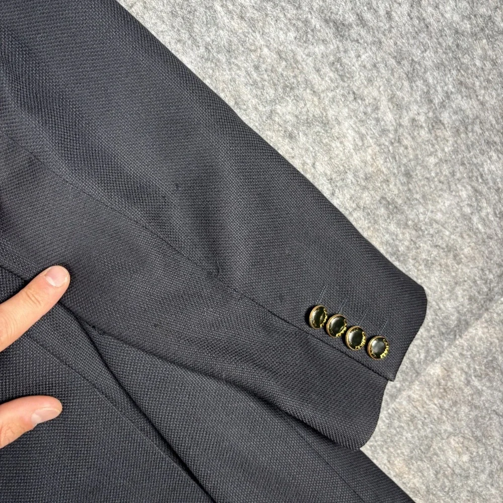 Canali Suit Jacket‎ Blazer Men's Italian 52 USA 42 100% Wool Navy Blue Preppy